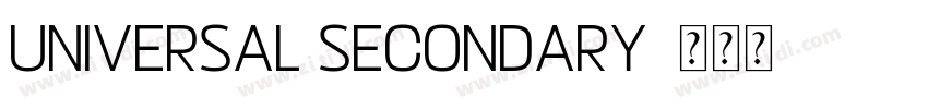 Universal Secondary字体转换
